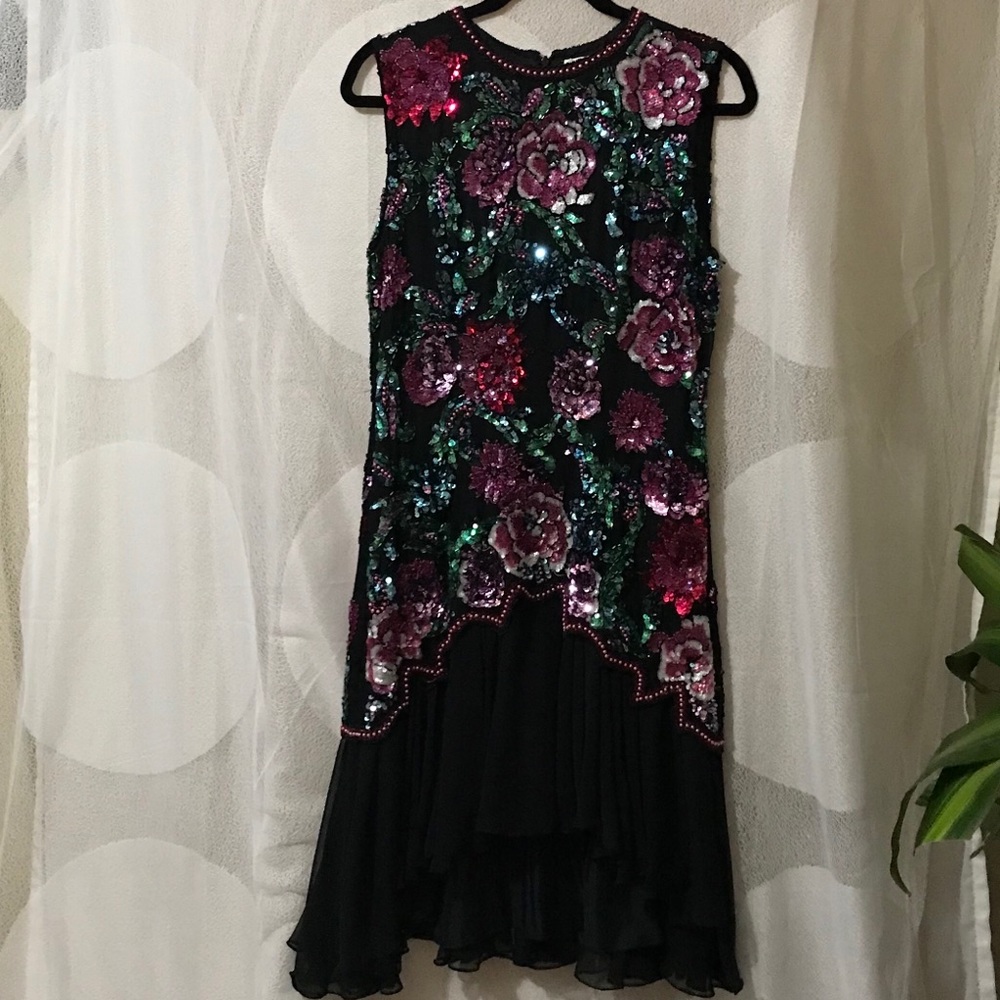 Vintage Black Tie beaded dress